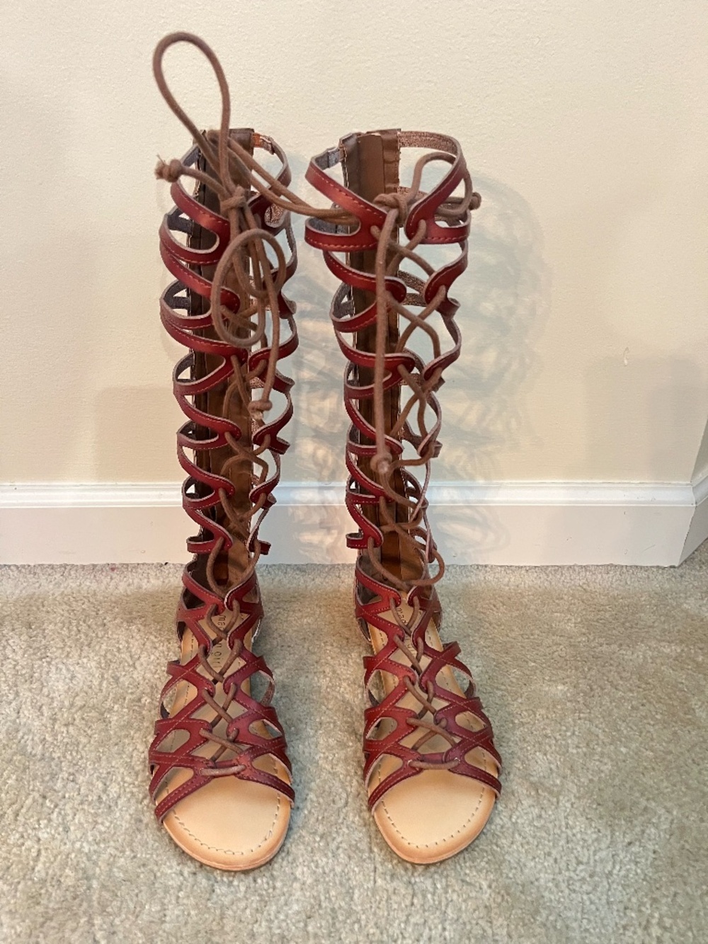 Women's Madden Girl Kyro Cognac Gladiator Shoes